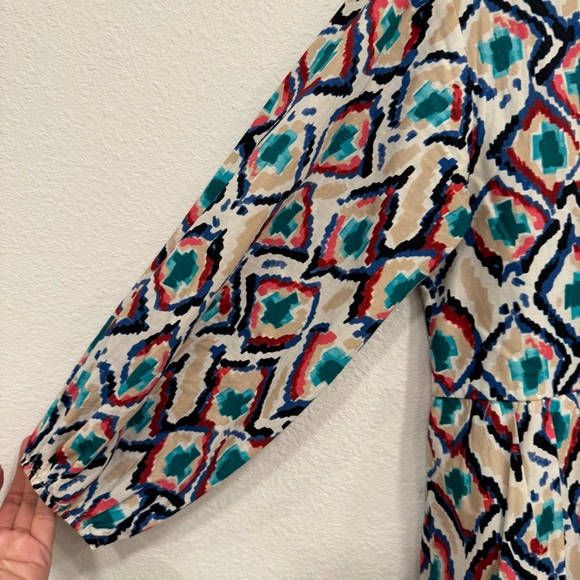 Anthropologie Maeve The Bettina Tiered Cotton Midi Dress Size Small Multi Color - Picture 7 of 13